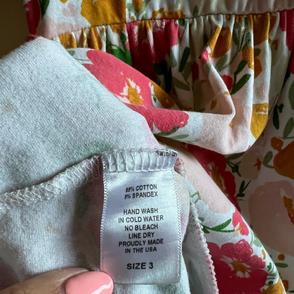 Remie Girl Floral Twirl Dress - Mattie Dress - 3T - with pockets!! - Picture 6 of 6